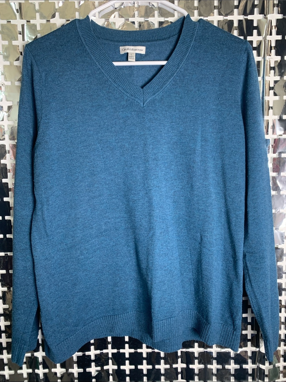 croft & barrow Teal V-Neck Women's Sweater